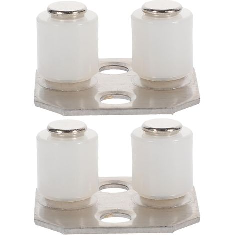 Guide Empêche la Porte de Placard de en Acier Inoxydable de Porte Coulissante Blanc 2 Pièces Fonctionnement Silencieux et Bypass (1/5)