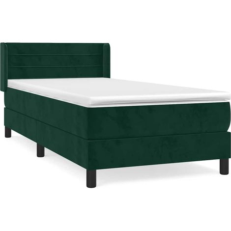 Maison Exclusive - Cama box spring con colchón terciopelo verde o (1/5)