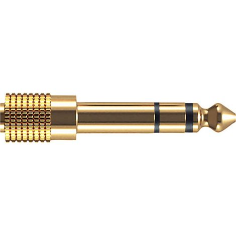 Oehlbach D1C35021 i-Jack AD 35/63 Jack Audio Adattatore [1x Presa jack da 3.5 mm - 1x Spina jack da 6.3 mm (stereo)] Or (1/2)