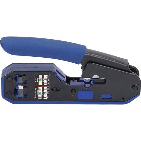 Kit d'outils de sertissage multifonctionnels pour câbles réseau RJ45. Ce kit comprend des outils de sertissage pour câbles réseau et une pince à sertir à tête cristalline pour sertir les connecteurs R (1/5)
