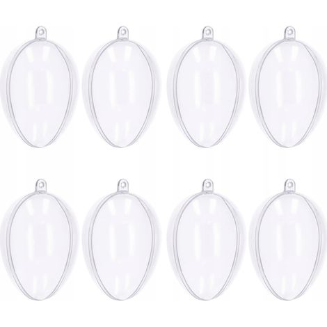 UOVO PALLINA ACRILICA DECORAZIONE PALLINE ACRILICHE TRASPARENTI OVALI 9cm x8 (1/5)