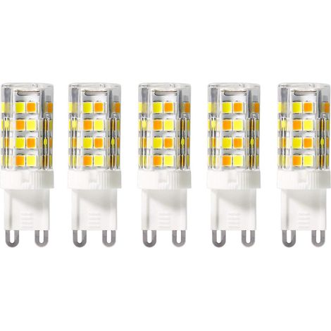 G9 LED Tri-Color 2700K 4000K 6000K Bulbs Warm Natural Cold 5W Equivalent to 50W Halogen 450 Lumen For Ceiling Light Spotlights Chandelier Kitchen Bathroom Non Dimmable 220V 230V Pack of 5