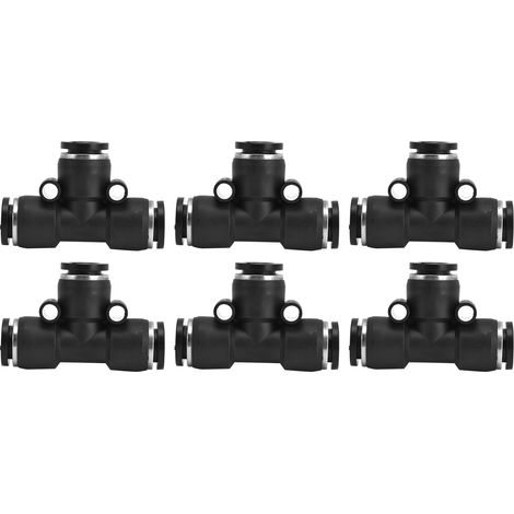 Lot de 10 raccords pour tubes pneumatiques en PVC durable, étanches et résistants à la corrosion, accessoires pour compresseurs, 12 mm