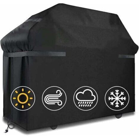 Housses pour Barbecue Housse de Barbecue étanche Couverture de Barbecue Coupe-Vent, indéchirable avec Sangles et Sac de Rangement (145x61x117cm)