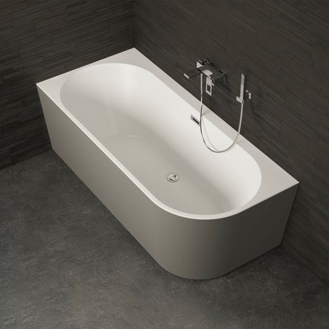 Baignoire Ilot Capri 170 gauche grise 170 x76 x58 cm, by SPALINA