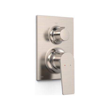 Pièce apparente pour boîtier encastré Rapid‑box 3 voies Project Acier - TRES 22127310AC