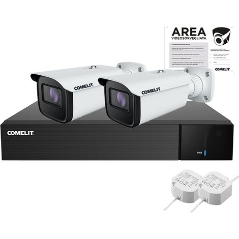 Kit di videosorveglianza AHD con 2 telecamere e XVR Comelit AHKIT008N05B
