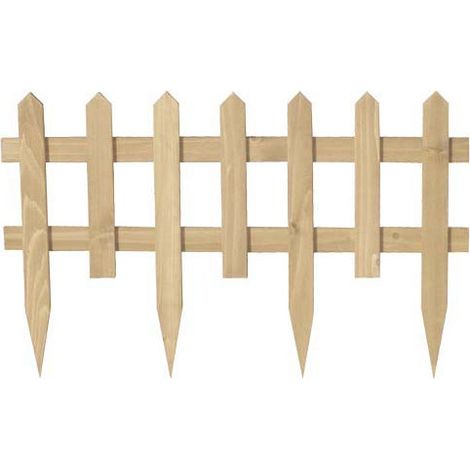 Borde de valla de madera natural Garden 67x2x42 cm