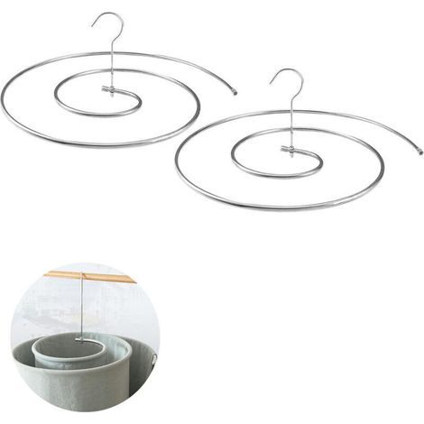 2 Pièces Cintres en Spirale pour Draps, Support De SéChage De Couette Suspension, Spirale Multifonctions Etendoir Pliable Antidérapant Cintres pour Couvertures Draps... (1/3)