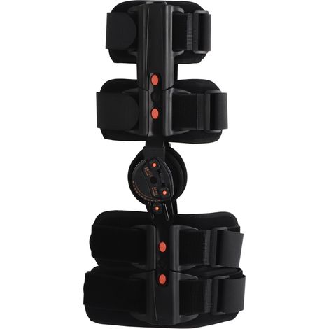 Attelle articulée réglable pour genou, fixation chirurgicale, stabilisation post-fracture, support cheville (1/5)