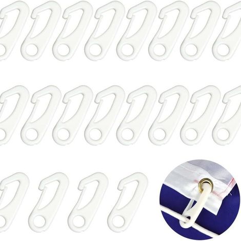 15 flag hooks for outdoor advertising billboards, thickened, rust-proof and wind-resistant.