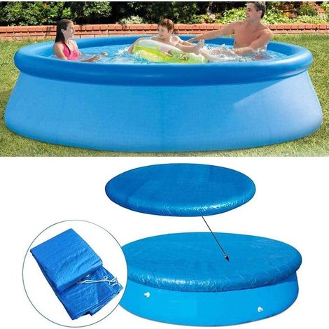 Schwimmbadabdeckung, runde Pool-Schutzabdeckung, langlebige, staubdichte Poolabdeckung für oberirdische Pools, 305 cm (10 Fuß)