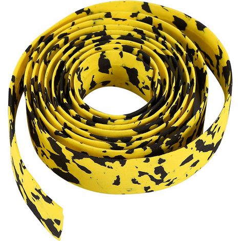 pièces de ruban adhésif pour guidon de vélo de route, 2 embouts de guidon (noir + blanc) (1/4)