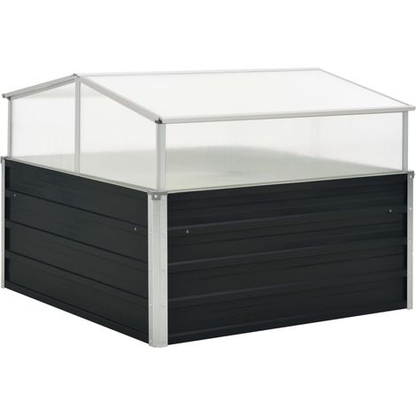 Serre 100 x 100 x 77 cm acier galvanisé anthracite