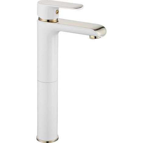 ROBINET DE LAVABO REA BLOOM WHITE GOLD HAUT (1/5)
