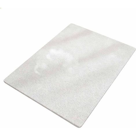 Tapis de Douche Antiderapant, 60x60cm Tapis de Baignoire Antidérapant avec Drain, Doux PVC Luffa Tapis de Bain pour Salle de Bain, Séchage Rapide, Blanc (1/5)