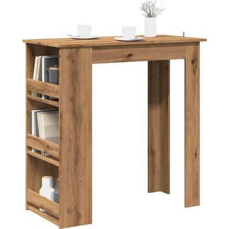 Bartisch mit Regal Artisan-Eiche 102x50x103,5 cm