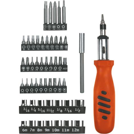 SET AVVITAMENTO CON INSERTI E BUSSOLE set 52 pz  - TOPTOOLS