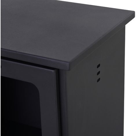 Brasero éthanol noir, réservoir max 0,9 L, flamme jusqu'à 3h, design cheminée contemporaine (1/5)