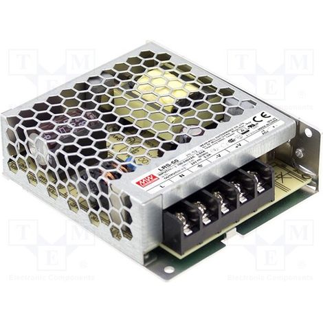 Transformateur LED 220V 12V 50W 4.2A MEAN WELL LRS-50-12 (1/4)