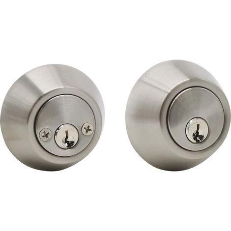 Verrou Double Cylindre - 60 mm ou 70 mm - Pour Porte Intérieure Et Extérieure - Épaisseur 35 À 45 mm - 1 Unité (1/3)