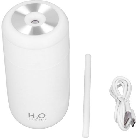 Humidificateur portable 350 ml, coloré, 2 modes, rechargeable par USB, silencieux, pour bureau, chambre, voiture, bureau (1/5)