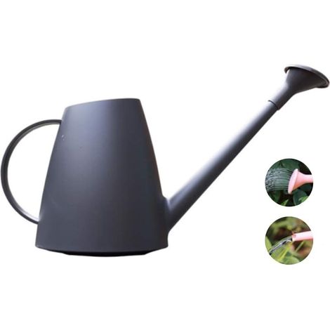 1.8L Réservoir d'eau en Plastique Petite Plante De Jardin Intérieure Et Extérieure Légère Et Mignonne, Réservoir d'eau avec Pomme De Douche Gris (1/5)
