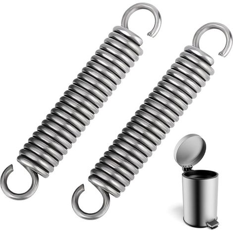 2 Stück Zugfedern mit Haken Edelstahl Spannfeder ，Ressort de Tension de Rechange pour Poubelles， Tension 50 mm Diamètre Extérieur 10 mm Diamètre du Fil 1,5 Mm Force de Traction Maximale 4 Kg (1/5)
