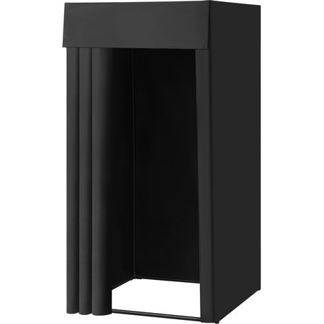 VEVOR Camerino di Prova 99 x 99 x 198 cm Spogliatoio Portatile Mobile con Tende Spesse in Poliestere, Tenda Ombreggiante e Gancio, per Boutique, Centri Commerciali e Attivita allAperto, Nero (1/5)