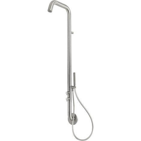 Colonna doccia a parete con miscelatore monocomando e doccetta in acciaio inox - Idral M84DX-03000 (1/4)