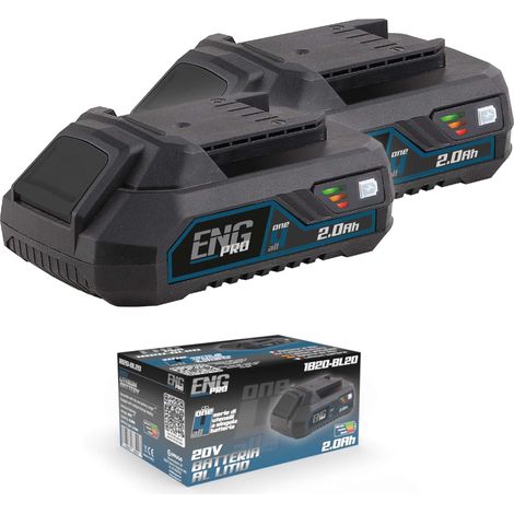 2 Batterie 20V 2.0 Ah Linea professionale ONE4ALL - ENG PRO 1B20-BL20-X2 (1/5)