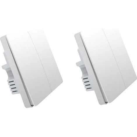 Interrupteur mural intelligent, compatibilité ZigBee, télécommande sans fil, 2X Avec Neutre 2Clé (1/2)