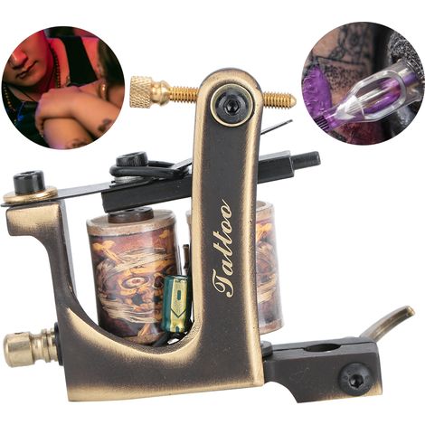 Pistolet à Tatouage Professionnel en Cuivre - Machine pour Ombrer et Nuancer (1/5)