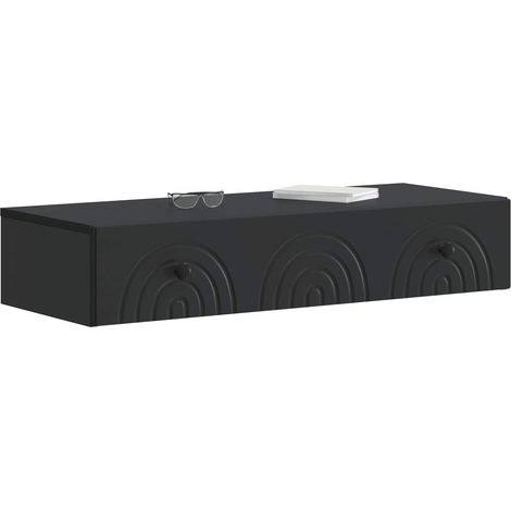 Maison Exclusive - Tavolino da Parete Laterale Nero 87,5 x 34,5 x 17 cm