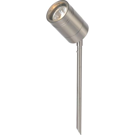 Spot de jardin - Ø 6,3 cm - LED - GU10 (MR16) - 1x5W 2700K - IP44 - Chrome Dépoli (1/5)