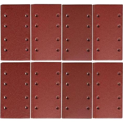 48 Feuilles Abrasives pour Ponceuse Vibrante 95 x 185 mm Papier de Verre 8 Trous Grain 40 60 80 120 180 240 320 400 H129 (1/5)