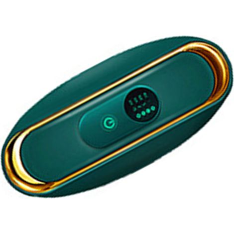 Ceinture Chauffante Électrique Abdos, Masseur Vibrations Haute Fréquence, Infrarouge Lointain, Coussin Thermique Taille Ventre Dos, Vert (1/5)