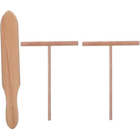 Set mit Crêpe-Spateln für den Haushalt, professionelles Werkzeug für Crêpe-Bäcker – 25,00 x 4,00 x 0,20 cm (1/4)