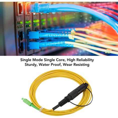 Ortviai Câble Fibre Optique SC/APC Étanche et Blindé Monomode G.657A2 5 m pour Installation Extérieure (1/4)
