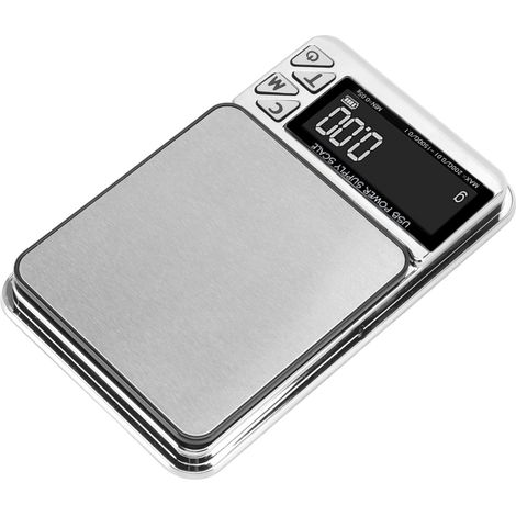 Digitale Küchenwaage für den Hausgebrauch 200 g/0,01 g – 1500 g/0,1 g, hohe Präzision, USB-aufladbar, Edelstahl, ideal für Schmuck und Lebensmittel. (1/5)