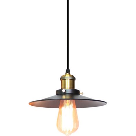 Lustre Suspension Moderne Industriel Luminaire Plafonnier en Forme Chapeau Lampe à Suspension Réglable Ø36CM E27 Noir - 1Pcs (1/4)