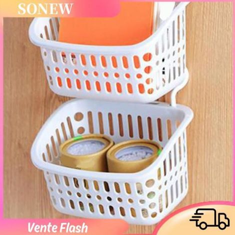 Sonew panier à linge suspendu Caddie de douche suspendu, trous de drainage en plastique robuste, gain de place, meuble cube (1/5)