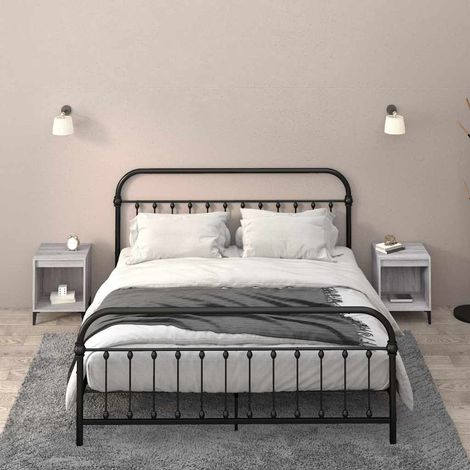 vidaXL Mesitas de noche 2 unidades gris Sonoma 40x35x50 cm (1/5)