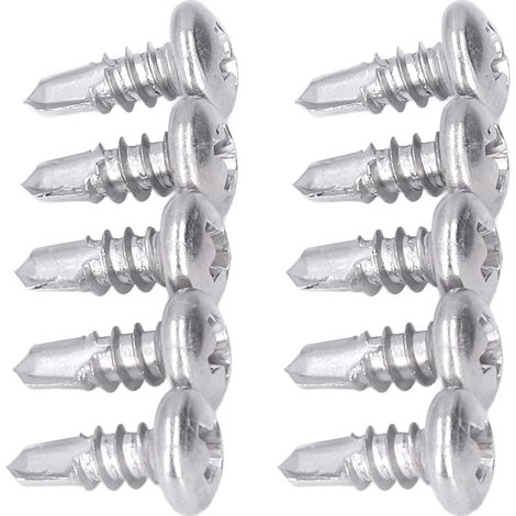 200 Vis autoperceuses inox tête ronde 4.8x13 mm - Lot de 200 vis autoperceuses pour métal (200 pièces) (1/5)