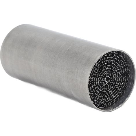 Pot catalytique silencieux moto inox diamètre 42x100mm universel pour échappement avant milieu (1/5)
