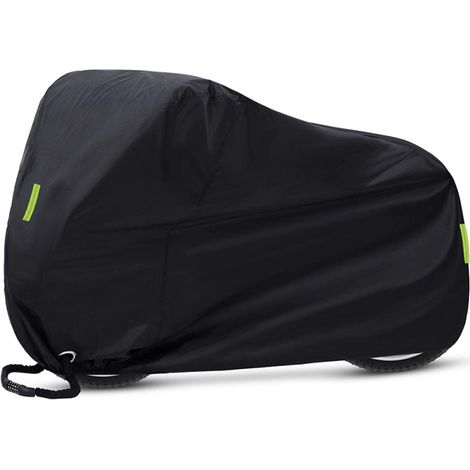 Funda para bicicleta impermeable y resistente a los rayos UV, tiras reflectantes, ojales para candado, bolsa de almacenamiento (200 x 110 x 70 cm).