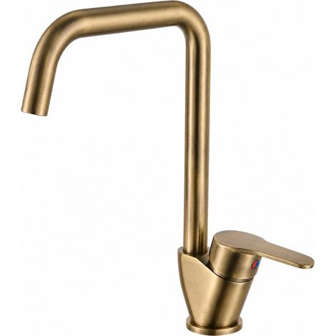 Miscelatore per cucina in colore bronzo modello tradizionale canna girevole Tecom TLVA120BR Bronzo (1/3)