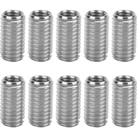 10pcs Intérieur M6 1.0 Extérieur M8 1.25 Longueur 15mm Inserts Filetés à Fente (1/5)