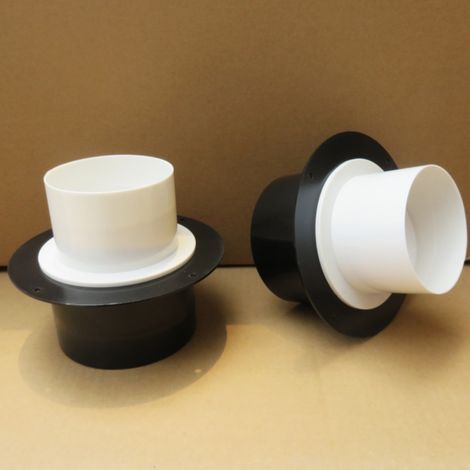 Clapet anti-retour pour ventilateur d'extraction de salle de bain, clapet anti-retour pour tuyau réducteur (100 mm à 80 mm à 75 mm), clapet anti-retour pour chauffage de salle de bain anti-fumée. (1/5)
