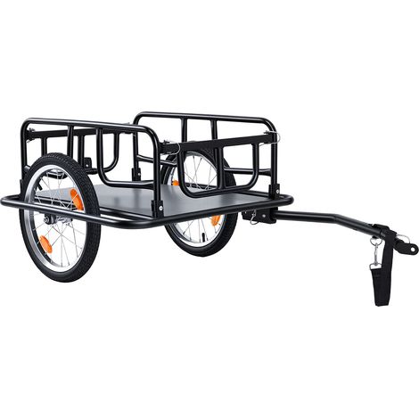 Remorque Vélo Pliable avec Grande Capacité de Transport, Chariot Vélo Universel avec Cadre Renforcé et Attache Rapide (1/4)